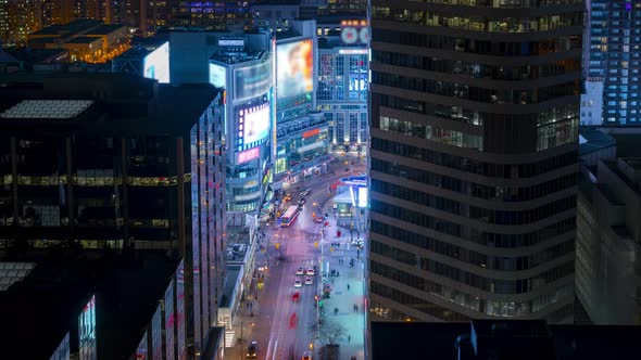 Yonge and Dundas Square Toronto Mini Times Square Neon City Traffic 