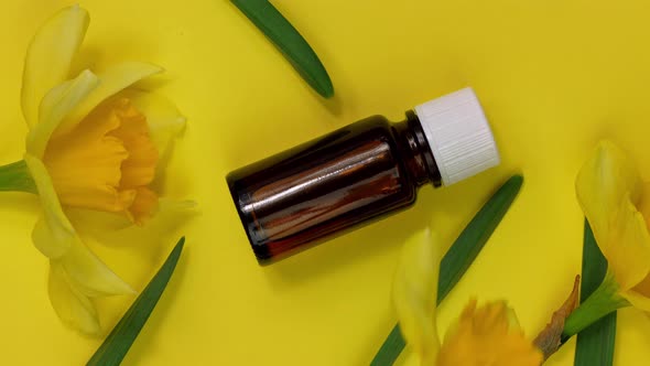 Herbal essential oil glass bottle dropper mockup Alternative natural medicine skincare aromatherapy alt