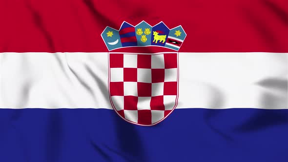 4K Croatia Flag - Loopable