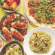 Various Assorted Italian Food Served on a Plates - VideoHive Item for Sale