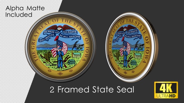 Framed Seal Of Iowa State alt