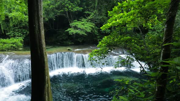Rarru Rentapao Cascades Waterfall, Teouma village, Efate Island, Vanuatu