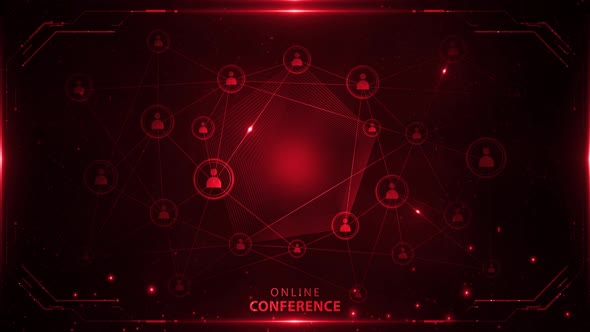Online Conference Background Red 4k Loop