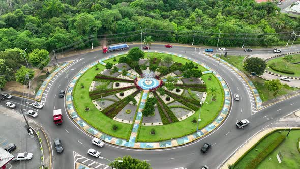 Letters Roundabout at  downtown Manaus Brazil. Manaus Amazonas. alt