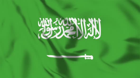 4K Saudi Arabia Flag - Loopable