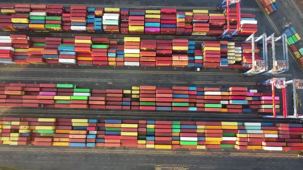 Aerial  Flying Above the Port alt