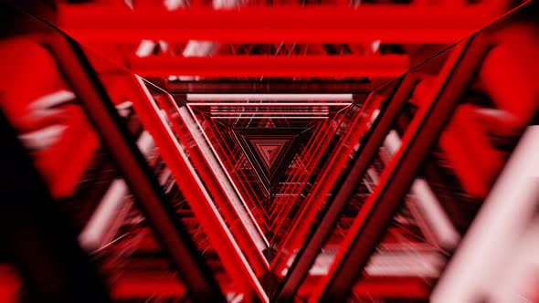 Dark Side Abstract Seamless Red Geometric Triangle Tunnel Vj Loop 4K alt