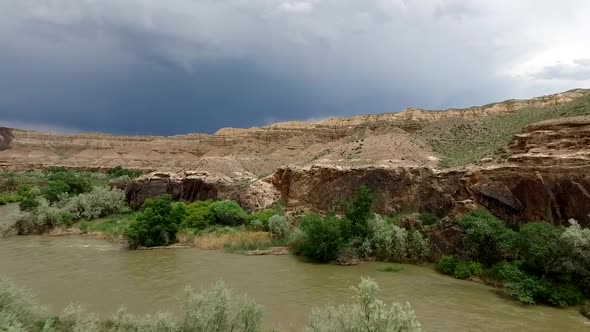 Thunderstorm and River