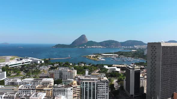 The Sugarloaf Mountain, Guanabara Bay, Rio De Janeiro, Brazil, Aerial View, Drone Footage alt