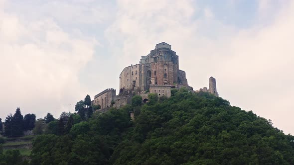 View of a Church at the Top of Mountain alt