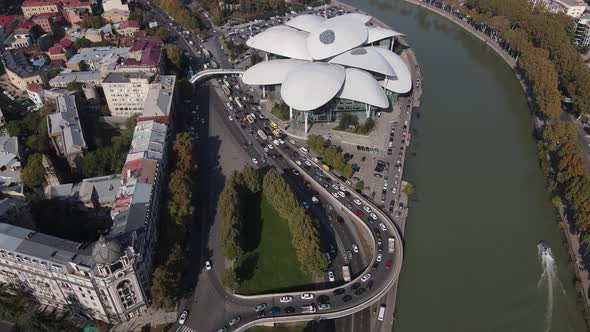 Beautiful Modern Buildings in the Streets of Tbilisi Capital of Georgia alt
