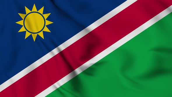 Namibia flag seamless waving animation