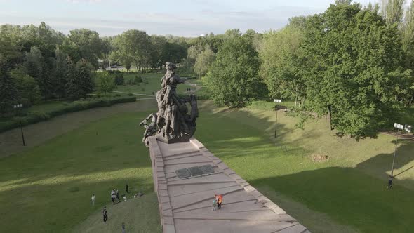 Kyiv, Ukraine: Babi Yar. Memorial Mass Murder of Jews. Aerial View alt