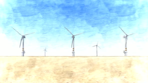 Wind Mills Stop Motion