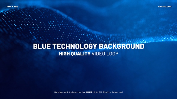 Blue Technology 3 Background 4K