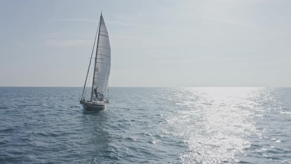 Sailboat sailing the sea