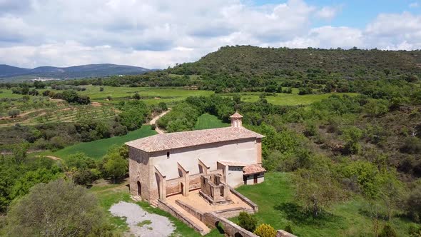 Ancient Church Aerial View, Spain alt