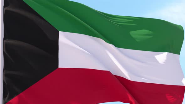 Kuwait Flag Looping Background