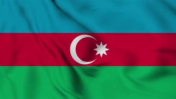 Azerbaijan flag seamless waving