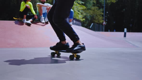 Good Looking Guy on a Skateboard with a Good Mood alt