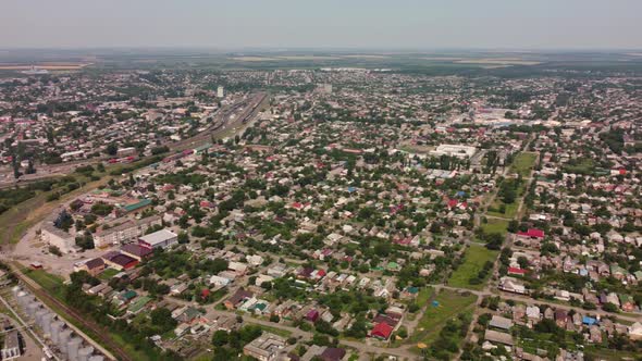 a Small Town View From the Air
