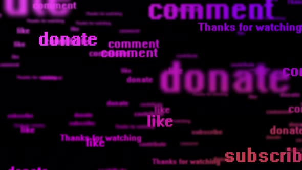 Social Media Interaction Messages. Subscribe, Comment, Donate, Like, Contribute, etc alt