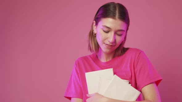 Literacy Day Book Festival Happy Woman Pile Novel alt