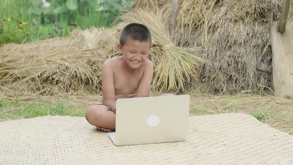Rural Boy Using Compute alt