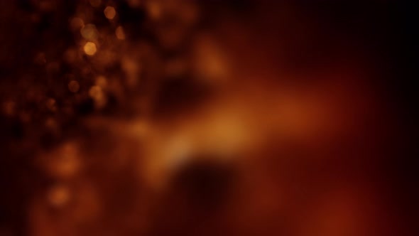 Abstract Golden Horizontal Loop Background Template with White Bokeh Glints and Copy Space