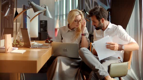 Attorney In Advocacy Company Analyzing Corporate Deal. Notary On Workplace Approving Contract. alt