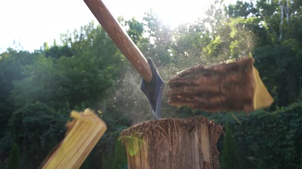 Chopping Wood with Axe 10 alt