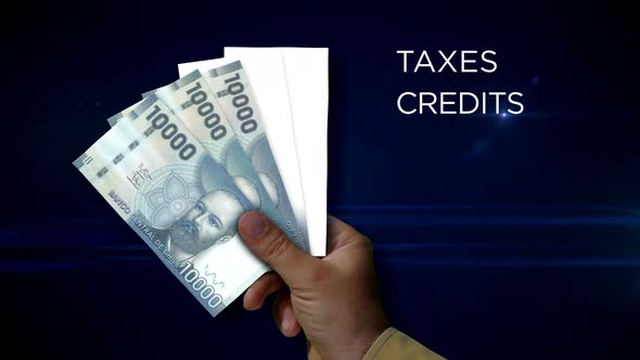 Chile Peso money fan of banknotes loss in hand alt