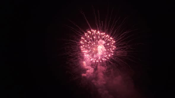 Firework show at the night party