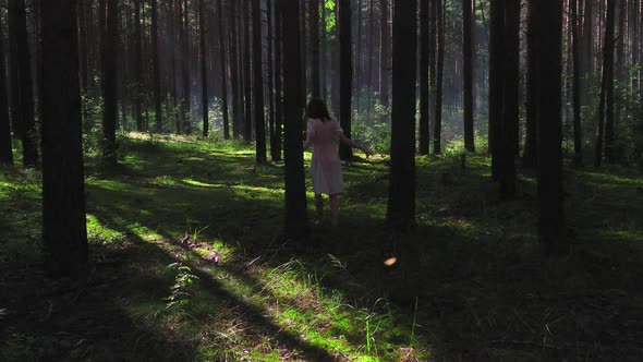 Someone Is Following a Girl in the Woods
