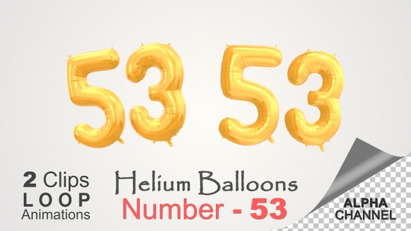 Celebration Helium Balloons With Number – 53