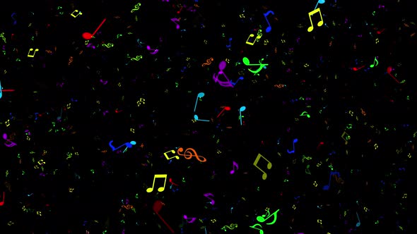 4k Color Music Notes