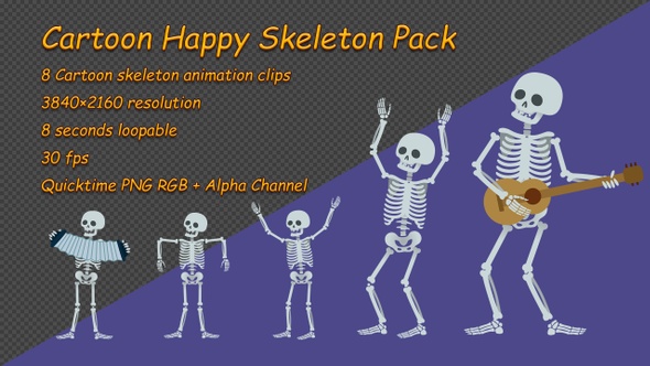 Cartoon Happy Skeleton Pack
