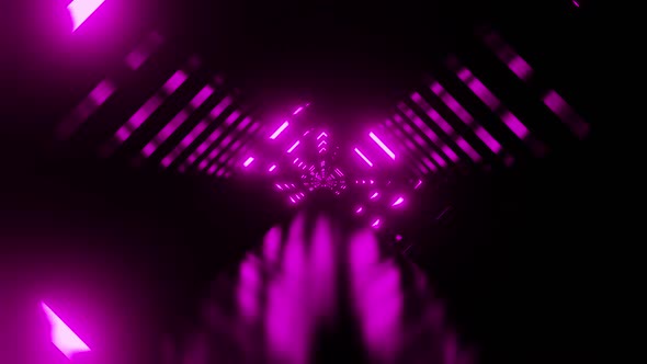 Purple Blinking Rhombus Neon Vj Loop Tunnel HD alt
