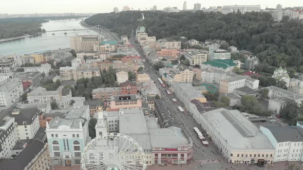 Kyiv, Ukraine. Podil District. Aerial View alt