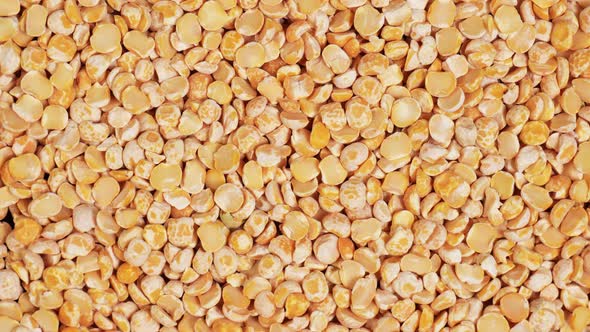 Rotation of Dried Peas Closeup