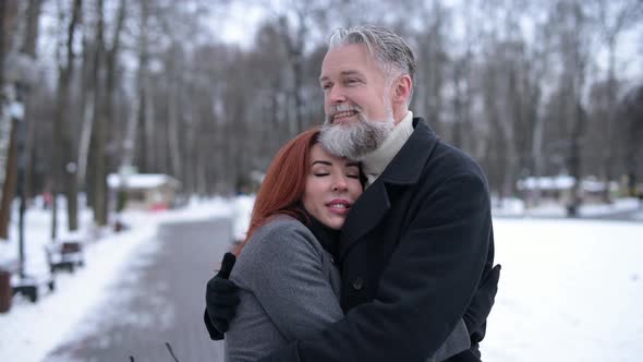 the image of tenderness and love of an adult couple of man and woman alt