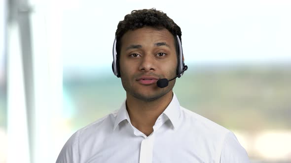 Male Technical Support Operator in Headset. alt