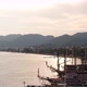 Mountains Sea Boats And Marina Aerial View - VideoHive Item for Sale