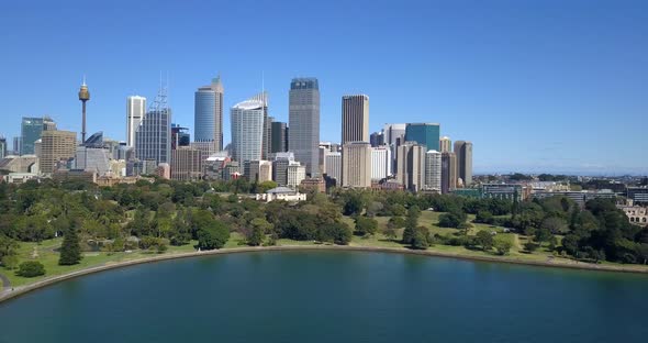 Aerial view of the Sydney Opera house in Australia. alt