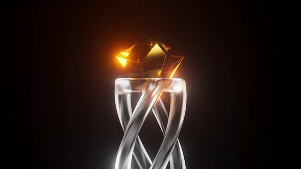 3D CGI Model of Precious Gem Stone Changing Scene to Black White Color Channel alt