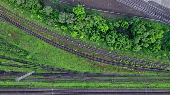 Large Railway Junction Aerial View alt