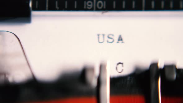 Typing "USA CIA" on an Old Typewriter