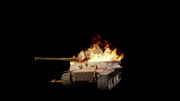 Burning Tank Of War