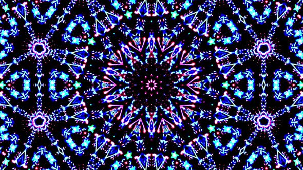 Bright abstract light governing full color, kaleidoscope,blue background alt