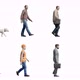 4K alpha channel,3D people walking on transparency background - VideoHive Item for Sale